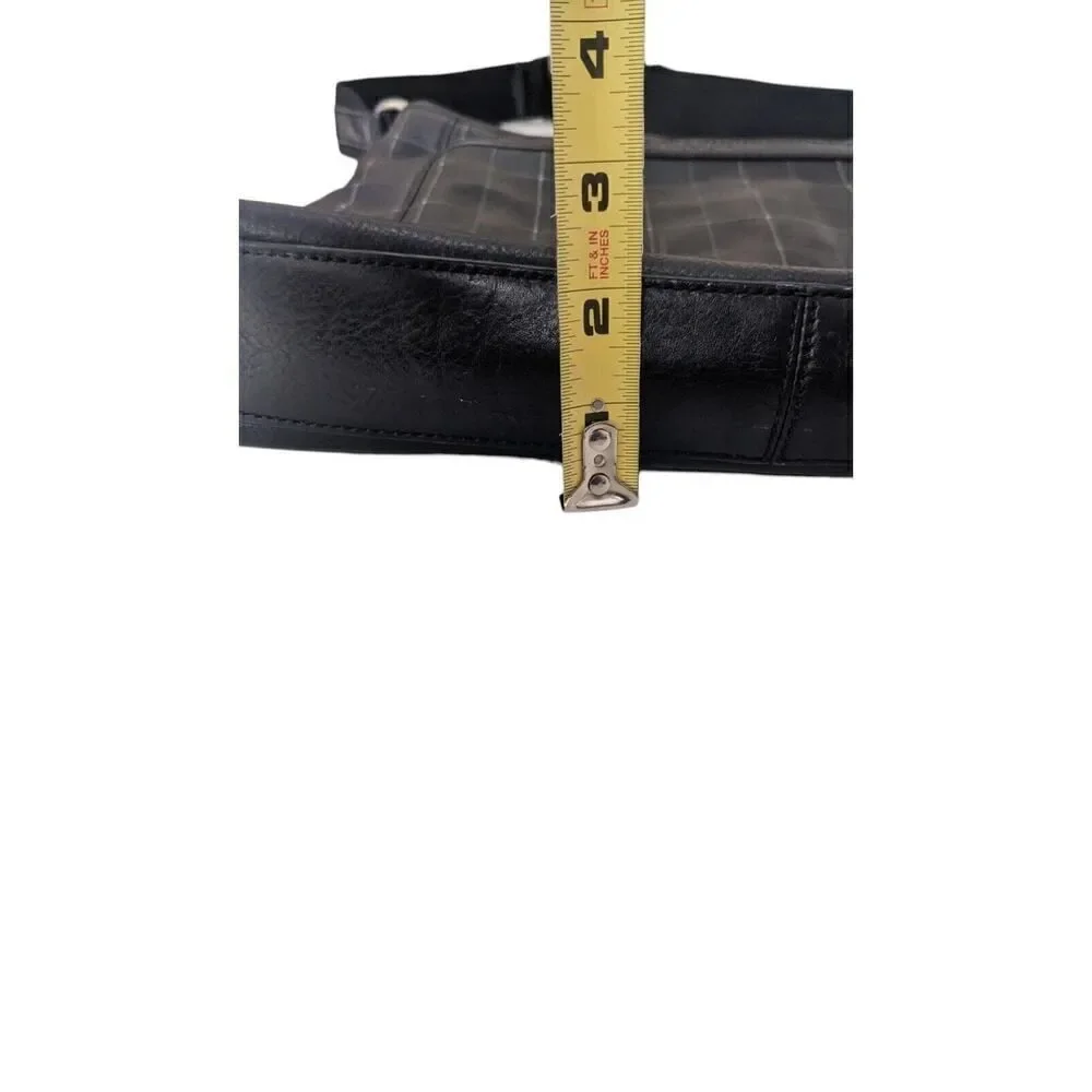 Coach Black Tattersall Leather Tech Messenger‎ Crossbody Bag F71757